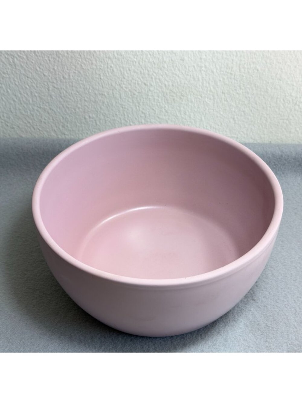 Vintage Pink And Gray Stoneware Ceramic 7” Serving Bowl Fruit Bowl/ Made In Germ - Picture 12 of 13